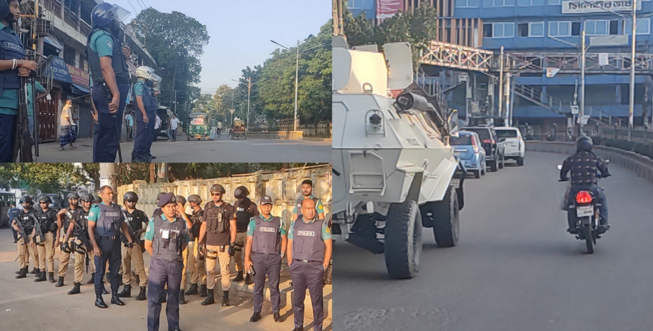 বিএনপির হরতাল : সিলেটে সতর্ক অবস্থানে পুলিশ