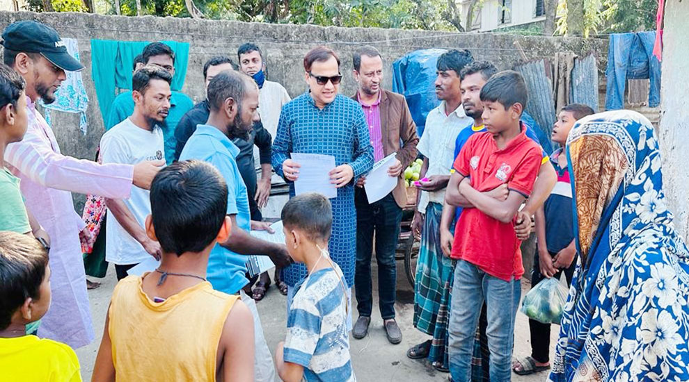 সিলেট মহানগর বিএনপির লিফলেট বিতরণ ও গণসংযোগ