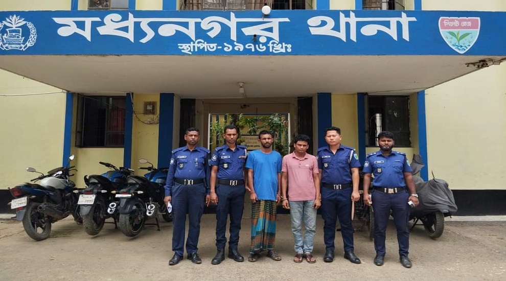 মধ্যনগরে ইয়াবাসহ দুই মাদককারবারী গ্রেফতার