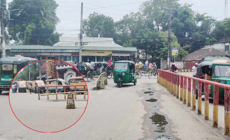 সিলেটে সড়কে পুলিশের বাঁশে ‘ঝুঁকি’!