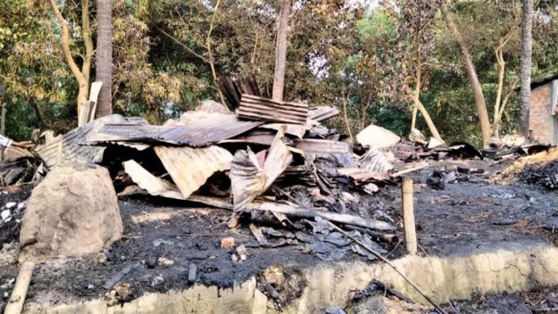 শান্তিগঞ্জে ভয়াবহ অগ্নিকাণ্ডে ১০ লক্ষ টাকার ক্ষয়ক্ষতি
