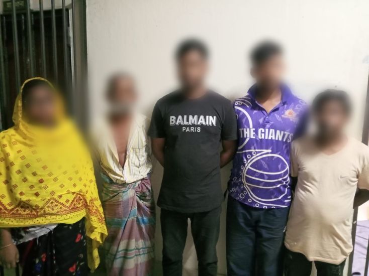 সিলেটে এক নারীসহ পাঁচজন আটক