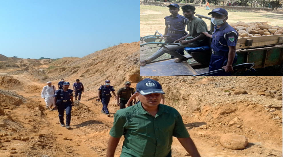 সিলেটে এখনো চলছে পাথর চুরি, হেফাজতে ১