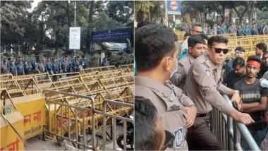 ৩ ঘণ্টা ধরে শিক্ষাভবন মোড় অবরোধ, মুখোমুখি পুলিশ-শিক্ষার্থীরা