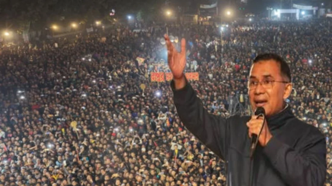 ধানের শীষে যেমন সিলটা দেবেন, ‘হ্যাঁ’ র পক্ষেও দয়া করে রায় দিয়েন: তারেক রহমান