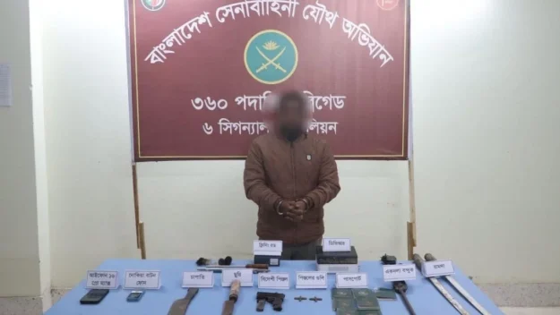 দিরাইয়ে বিদেশি পিস্তলসহ নিষিদ্ধ ছাত্রলীগ নেতা গ্রেপ্তার