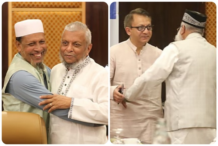 সিলেটে প্রতিদ্বন্দ্বিতা ভুলে একে অপরকে বুকে টেনে নিলেন প্রার্থীরা