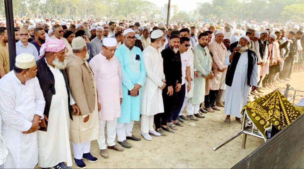 বিশ্বনাথে সাবেক চেয়ারম্যান সুহেল আহমদ চৌধুরীর শেষ বিদায়ে জনতার ঢল