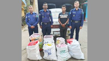 বিয়ানীবাজারে ৪ লাখ টাকার ভারতীয় প্রসাধন সামগ্রী জব্দ, গ্রেফতার ১