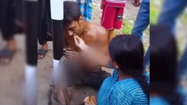 রাতভর খুঁটিতে বাঁধা বাবাকে চা-রুটি খাওয়ালেন মেয়ে, ভিডিও ভাইরাল