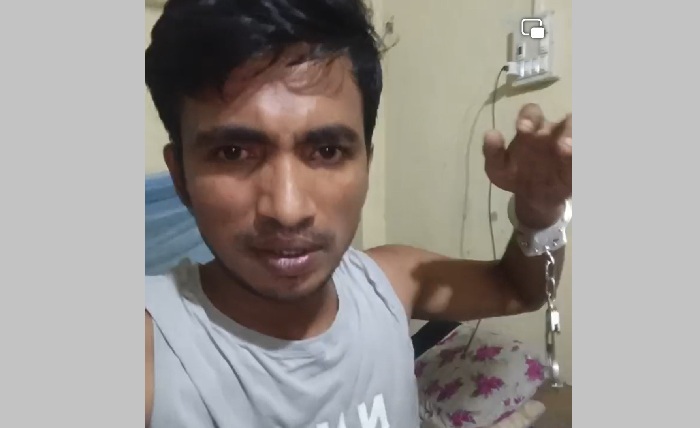সুনামগঞ্জে পুলিশের কাছ ছিনিয়ে নেওয়া আসামি হাতকড়াসহ লাইভে
